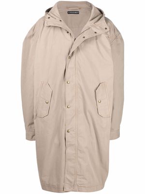Y/Project wide-style hooded coat - Neutrals
