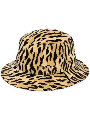 Wacko Maria leopard-print bucket hat - Yellow