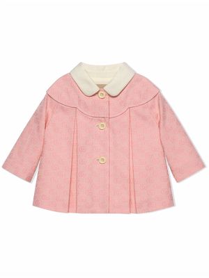 Gucci Kids Double G collared coat - Pink