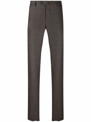 Pt01 wool straight leg trousers - Brown