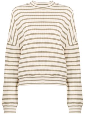 YMC Almost Grown striped sweatshirt - Brown
