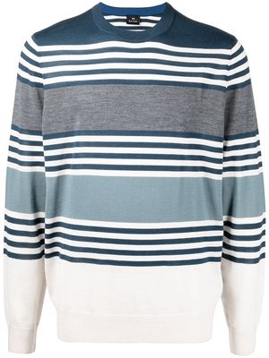 PS Paul Smith horizontal-stripe merino wool jumper - White