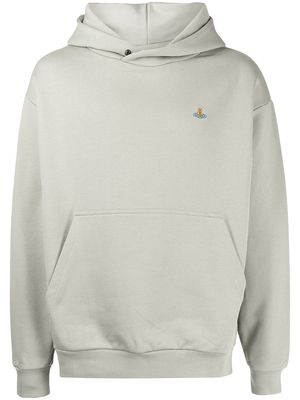 Vivienne Westwood embroidered-logo pullover hoodie - Green