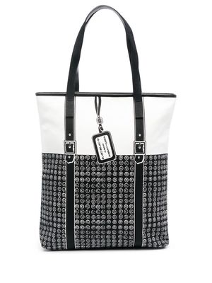 10 CORSO COMO geometric-print panelled shoulder bag - Black