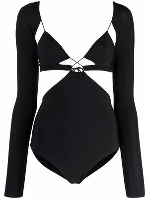 Amazuìn Azhar long-sleeve swimsuit - Black