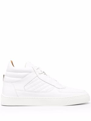 Leandro Lopes Faisca quilted high-top sneakers - White