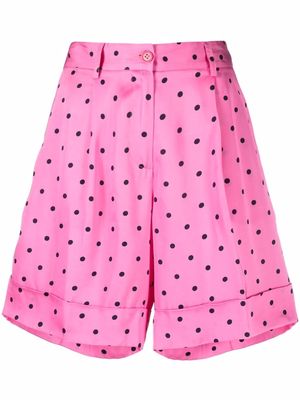 P.A.R.O.S.H. polka-dot print tailored shorts - Pink