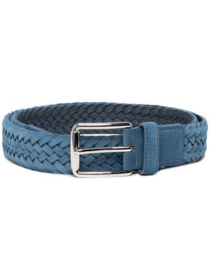 Tod's braided leather belt - Blue