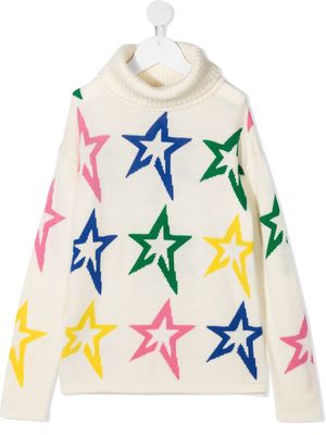 Perfect Moment Kids star-prit knitted jumper - Neutrals