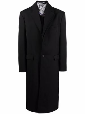 Y/Project midi single-breasted coat - Black
