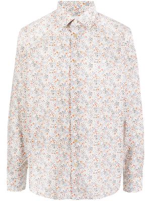 PAUL SMITH floral-print cotton shirt - White
