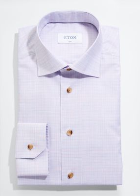 Men's Slim Fit Plaid Shirt