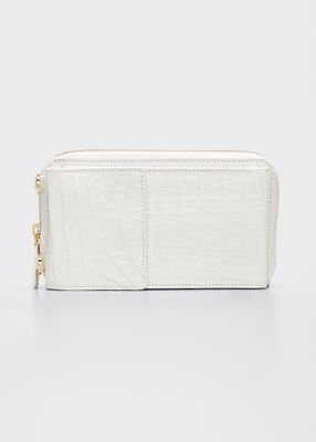 Miranda Zip Crocodile Crossbody Bag