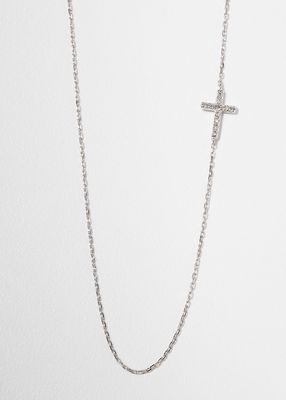 Cross Strand Necklace, White