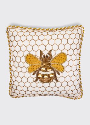 Queen Bee Pillow in Ivory