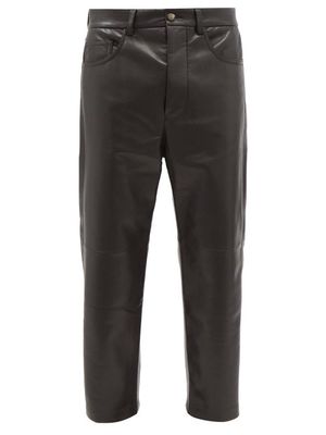 Nanushka - Nor Cropped Bonded-leather Trousers - Mens - Black