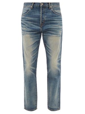 Tom Ford - Selvedge-denim Tapered-leg Jeans - Mens - Blue