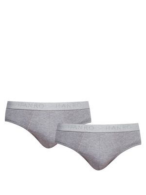 Hanro - Essentials Set Of Two Cotton-blend Briefs - Mens - Grey