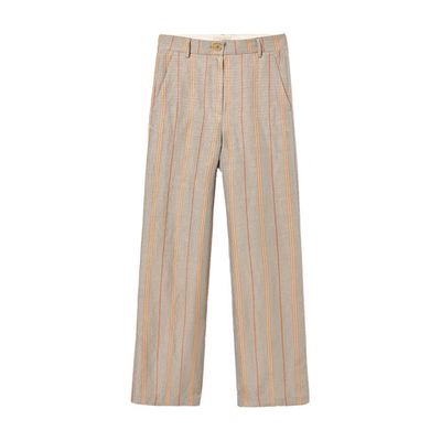 Newport pants in striped linen-viscose blend