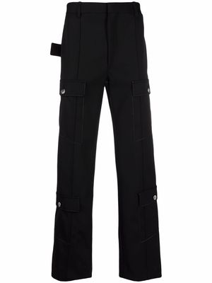 Bottega Veneta straight-leg cargo trousers - Black