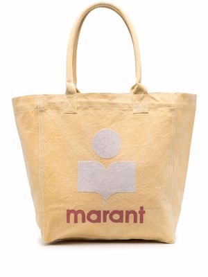 Isabel Marant logo-print tote bag - Yellow