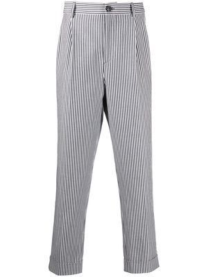 Brunello Cucinelli striped tapered trousers - Blue