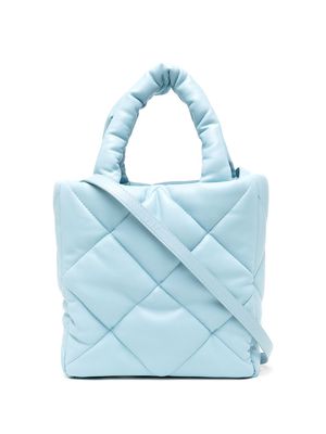 STAND STUDIO quilted leather tote - Blue