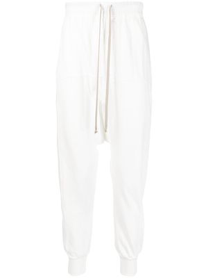 Rick Owens DRKSHDW drop-crotch cotton track pants - White
