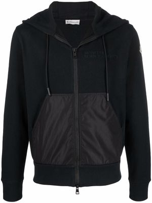 Moncler logo-patch hoodie - Black
