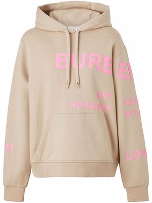 Burberry Horseferry-print cotton oversized hoodie - Neutrals