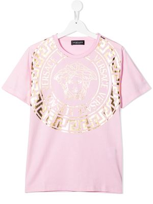 Versace Kids Medusa Head cotton T-Shirt - Pink
