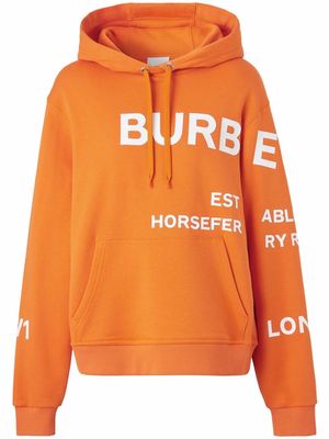 Burberry Horseferry-print cotton oversized hoodie - Orange