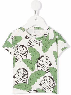 Mini Rodini zebra-print T-shirt - Neutrals