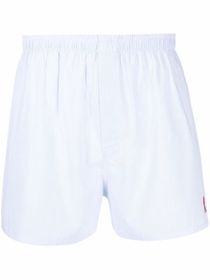 AMI Paris Ami de Coeur pinstriped boxers - Blue