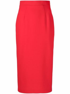Ulyana Sergeenko high-waisted straight-fit skirt - Red