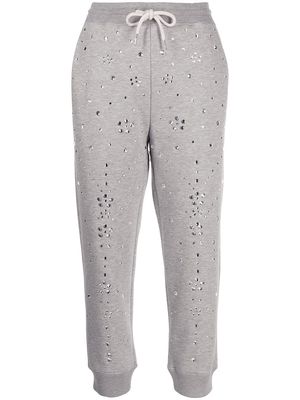 Cynthia Rowley rhinestone-embellished sweatpants - Grey