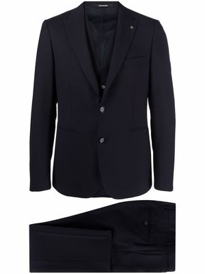 Tagliatore slim-cut three-piece suit - Blue