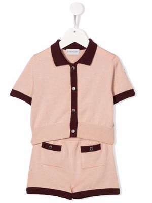 Moncler Enfant knitted two-piece set - Pink