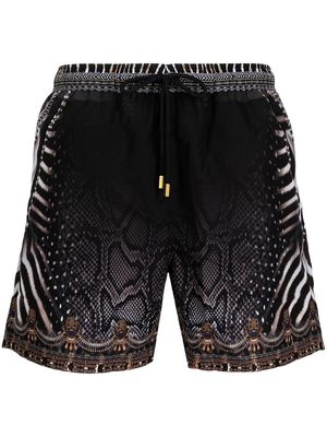 Camilla animal-print shorts - Black