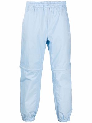 MSGM logo-embroidered convertible track trousers - Blue
