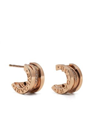 Bvlgari Pre-Owned rhinestone-embellished half-hoop earrings - Gold