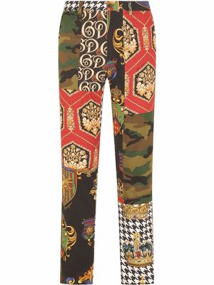 Dolce & Gabbana patchwork-print chino trousers - Multicolour