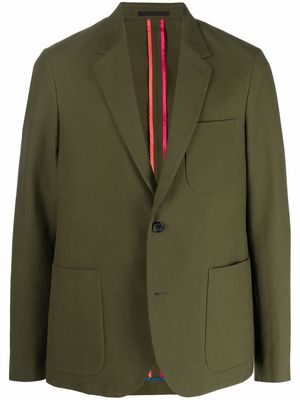 PS Paul Smith single-breasted cotton-blend blazer - Green