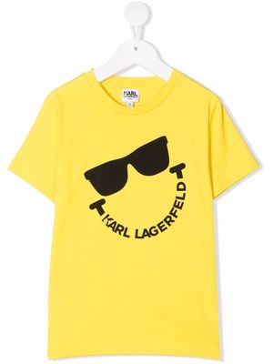 Karl Lagerfeld Kids logo-print organic cotton T-shirt - Yellow