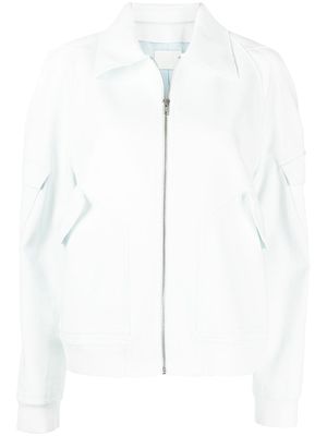 Dion Lee zip-up fitted bomber jacket - Blue