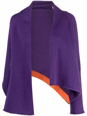 Dries Van Noten Pre-Owned 1990s knitted asymmetric cardigan - Purple