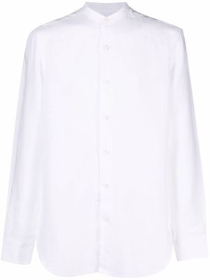 Barba long-sleeve linen shirt - White