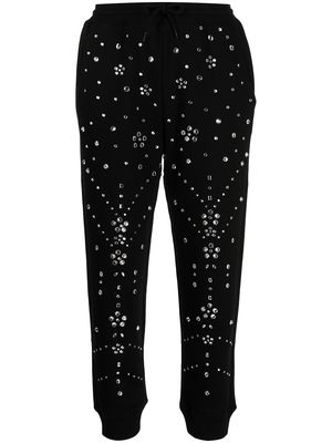 Cynthia Rowley rhinestone-embellished sweatpants - Black