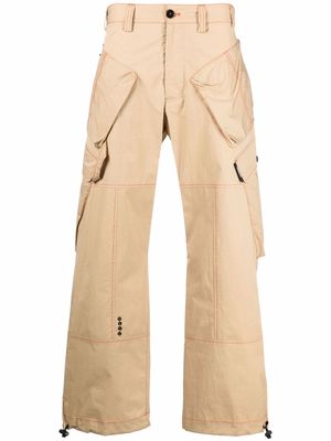 MSGM mid-rise loose-fit trousers - Neutrals
