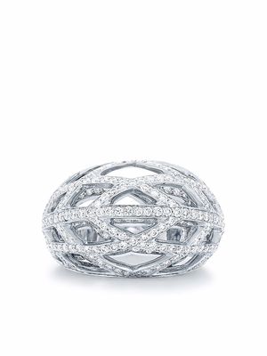 KWIAT 18kt white gold jacquard diamond ring - Silver